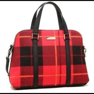 Kate Spade Bag & scarf - rare red plaid set